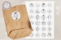 Preview: 24 Stück zuckersüße Zahlen Adventskalenderaufkleber Sticker Schwarz/WEiß Weihnachten  /4cm rund mit-oder ohne 24 Beutelchen aus Kraftpapier - von Lüttentüddel
